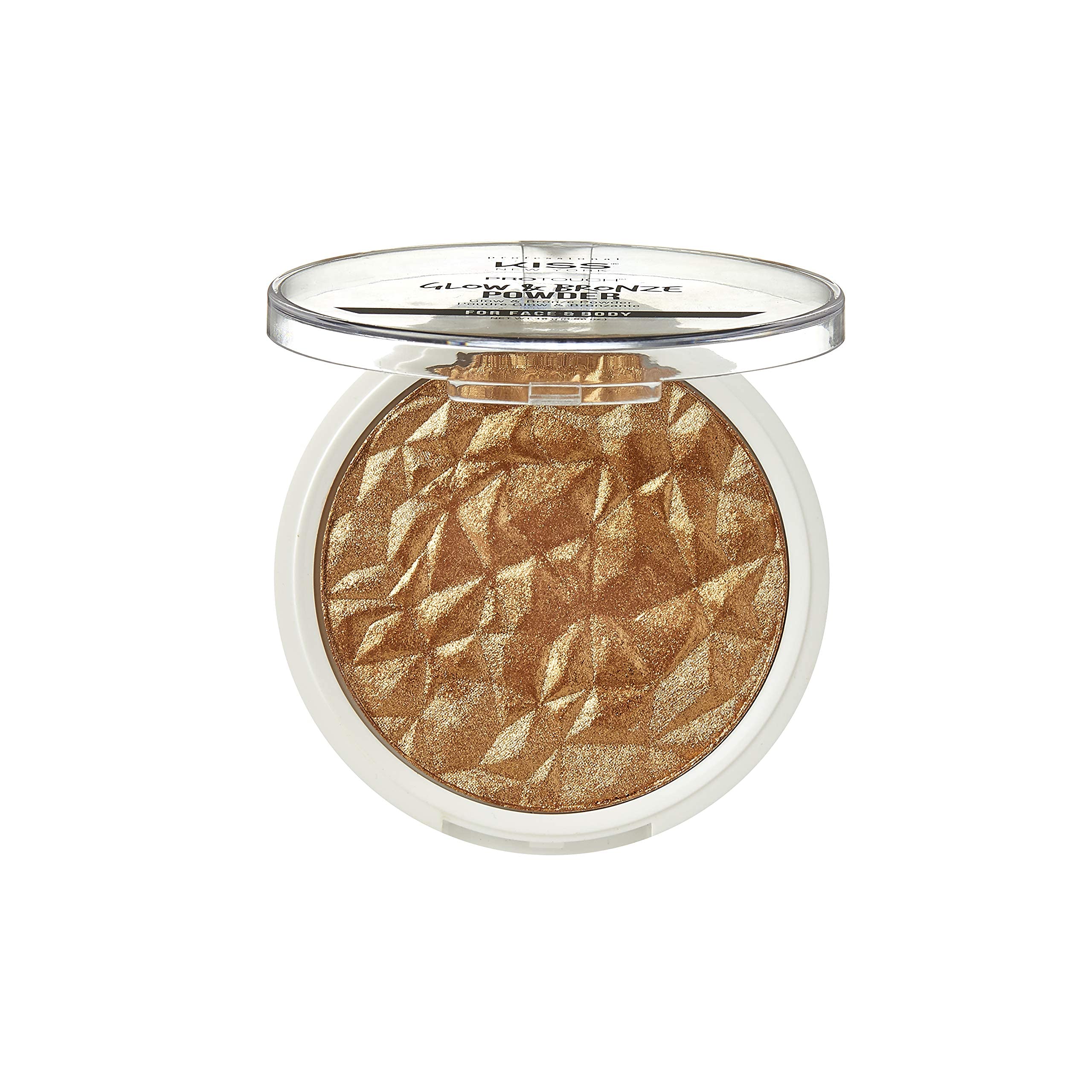 KISS NEW YORK Pro Touch Glow & Bronze Powder for Face & Body - Deep (KPBP02) | Contour, Bronze & Highlight