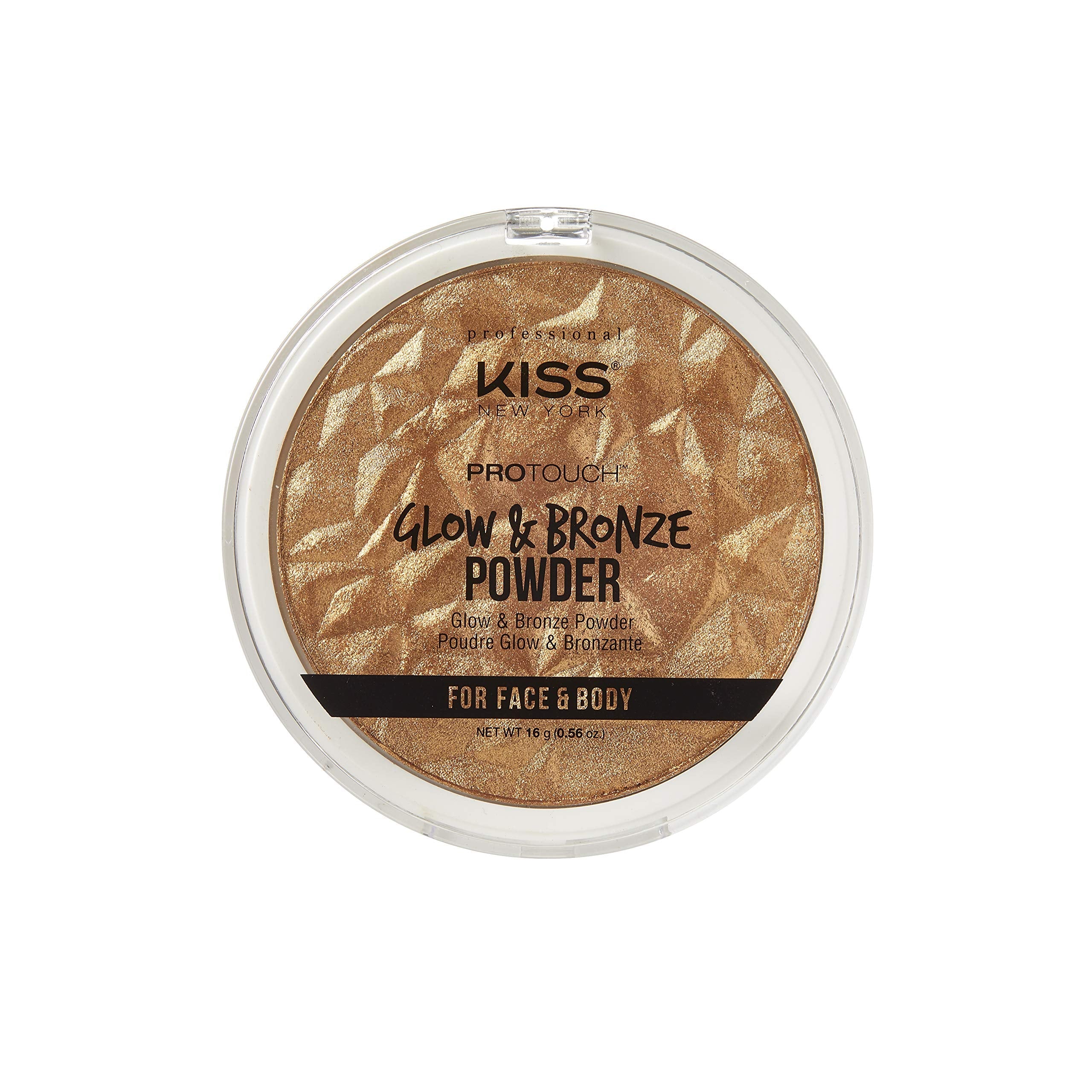KISS NEW YORK Pro Touch Glow & Bronze Powder for Face & Body - Deep (KPBP02) | Contour, Bronze & Highlight