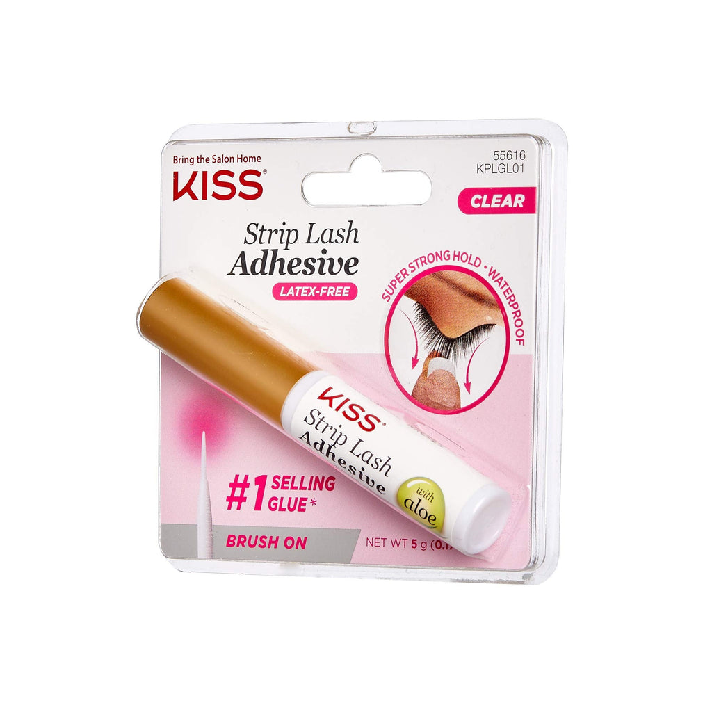 KISS Strip Lash Adhesive Clear - Four Pack | Hypoallergenic, Waterproof, Latex-Free