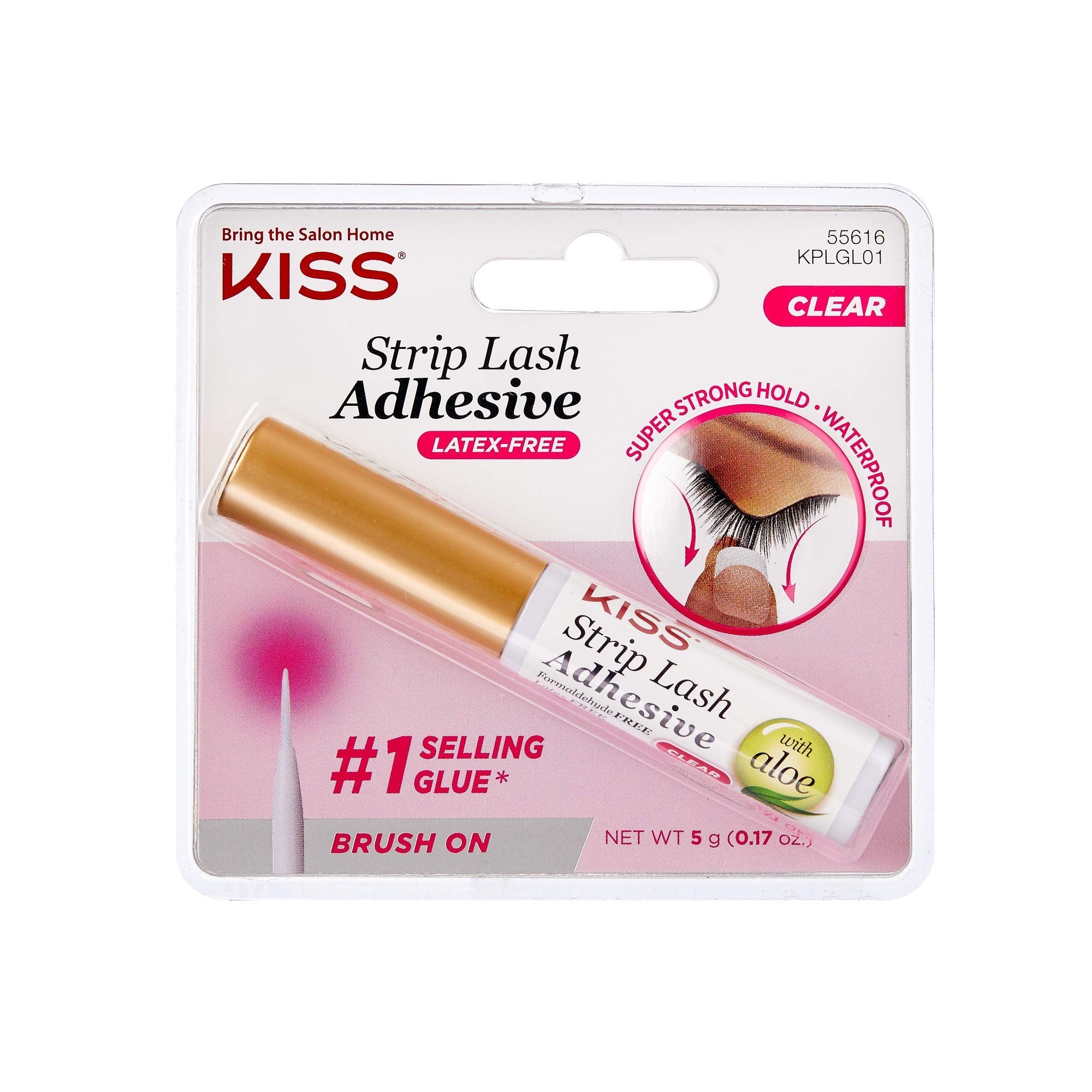 KISS Strip Lash Adhesive Clear - Four Pack | Hypoallergenic, Waterproof, Latex-Free