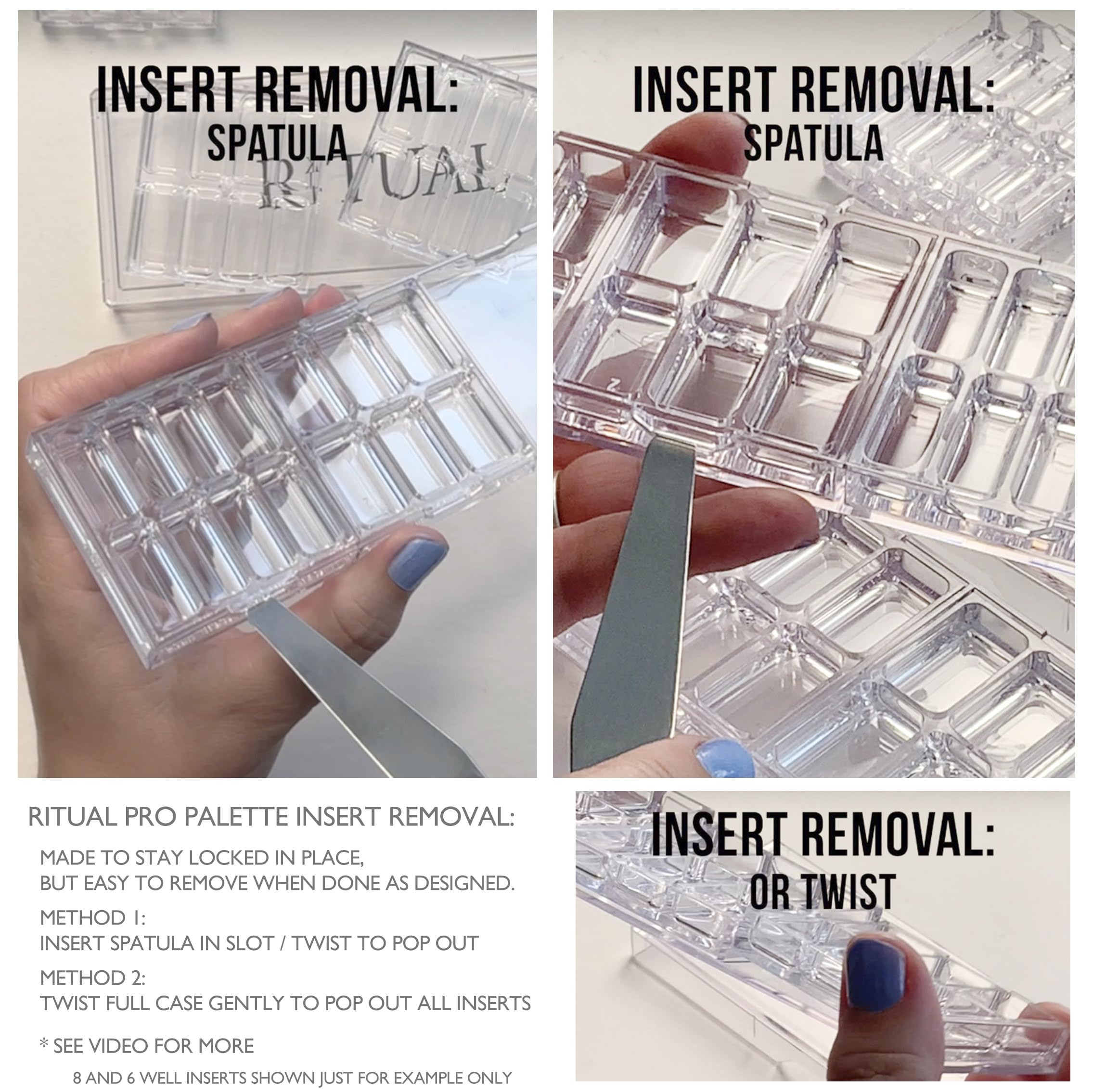 KIT RITUAL Empty Makeup Palette — 20 Wells, Interchangeable System | Ritual Pro Palette 3