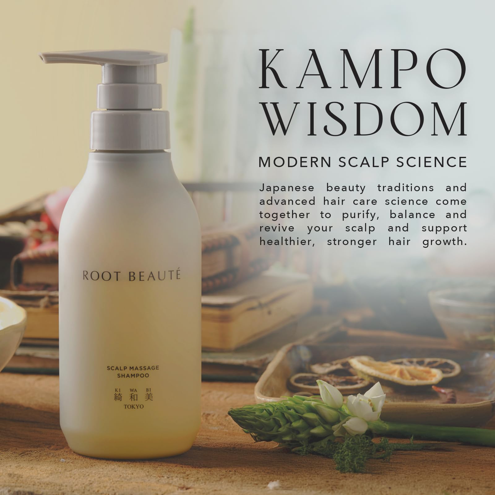 KIWABI Root Beaute Itchy Scalp Shampoo – Sulfate-Free, pH-Balanced Scalp Care