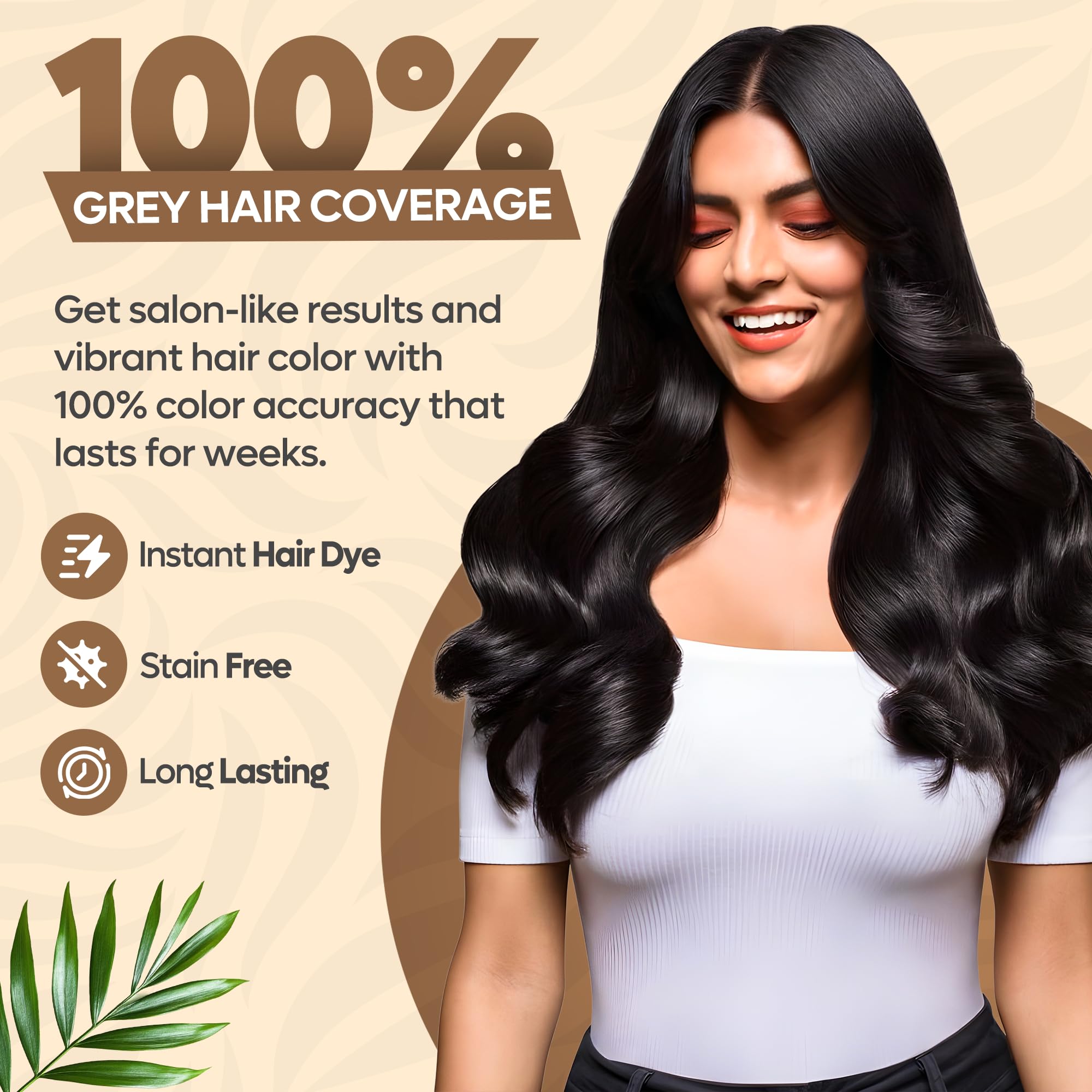 Kiwinz Professional Hair Color Shampoo – 5 in 1, Ammonia-Free, 500ml (Black)