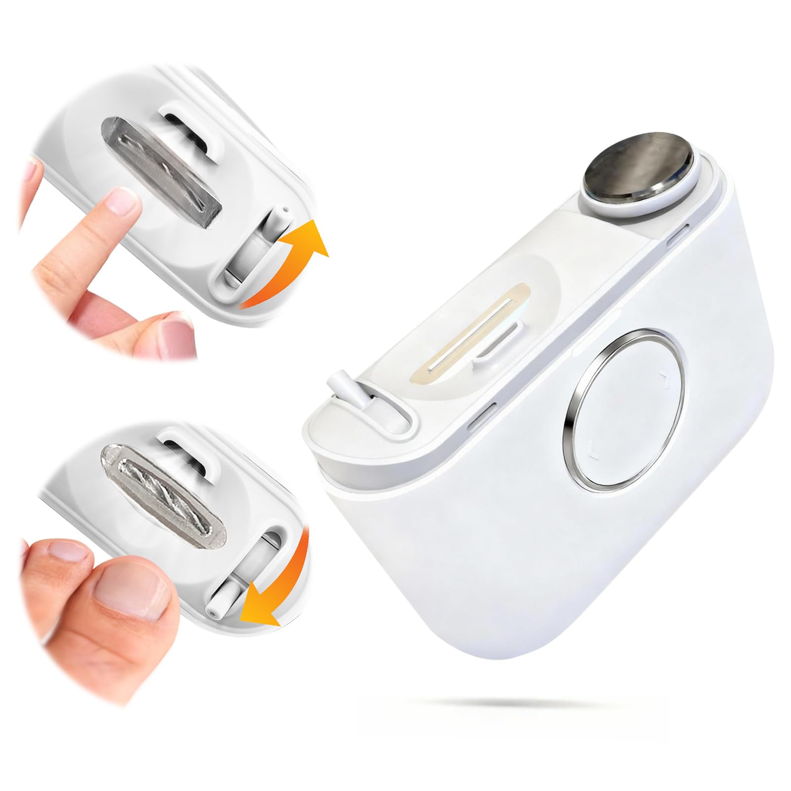Kiwtreby Electric Nail Clipper – Adjustable Opening, All-in-One Nail Trimmer (Upgraded White)