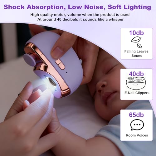 Kiwtreby Electric Nail Clipper 2-in-1: Gentle Trim & Polish for All Ages