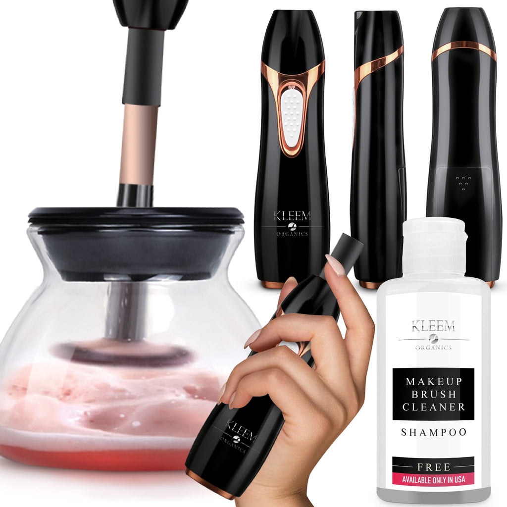 Kleem Electric Makeup Brush Cleaner Machine – Automatic Washer & Dryer, USA Made