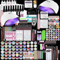 Klemon Acrylic Nail Kit – Complete Multicolor Powder Set with UV Lamp for Beginners