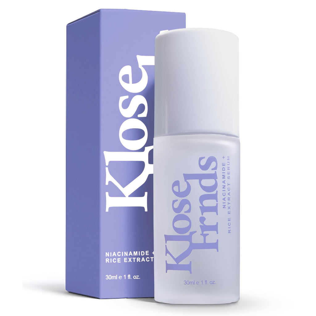 KLOSE FRNDS Niacinamide & Rice Extract Facial Serum – Hydrating Glow with Hyaluronic Acid, Centella & Licorice | 1 fl oz