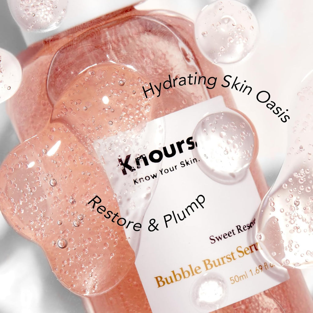 Knours Balancing 5xHA + Gromwell Root Bubble Burst Serum – Rose Water Niacinamide Hydration (50ml)