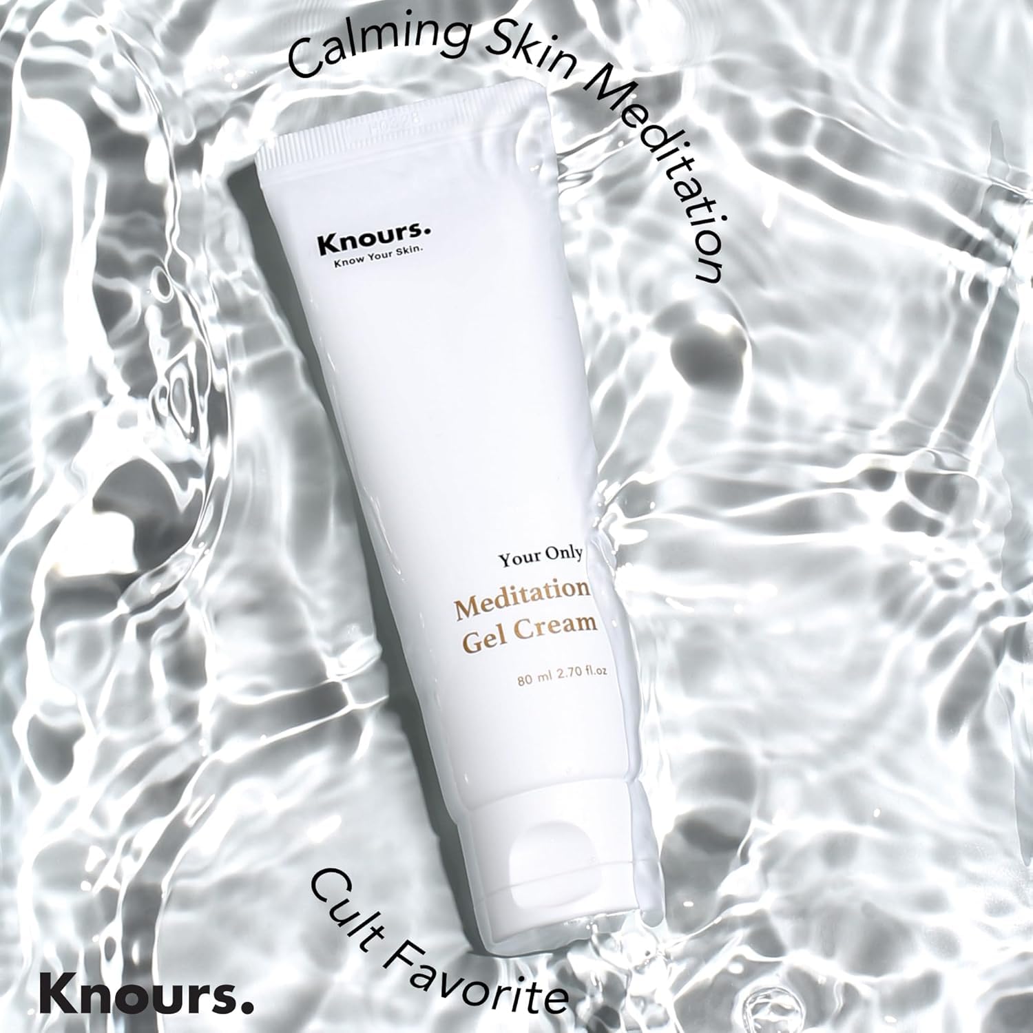 Knours Light Weight Water Based Gel Moisturizer – Peppermint Squalane & Ceramide NP | Hydrating, Cooling & Vegan (80ml)