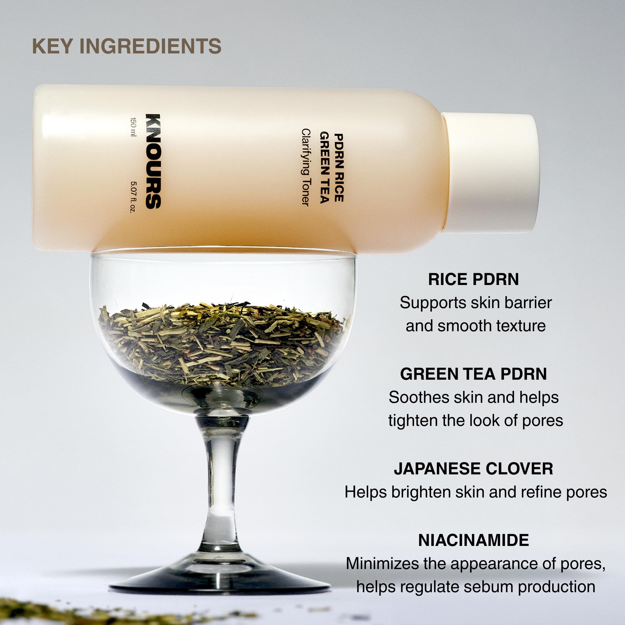 Knours PDRN Rice & Green Tea Toner – Hydration & Pore Refining 150ml