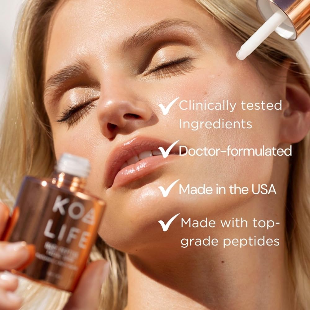 KOA LIFE NAD Peptide Facial Daily Anti-Aging Serum | Copper Bottle