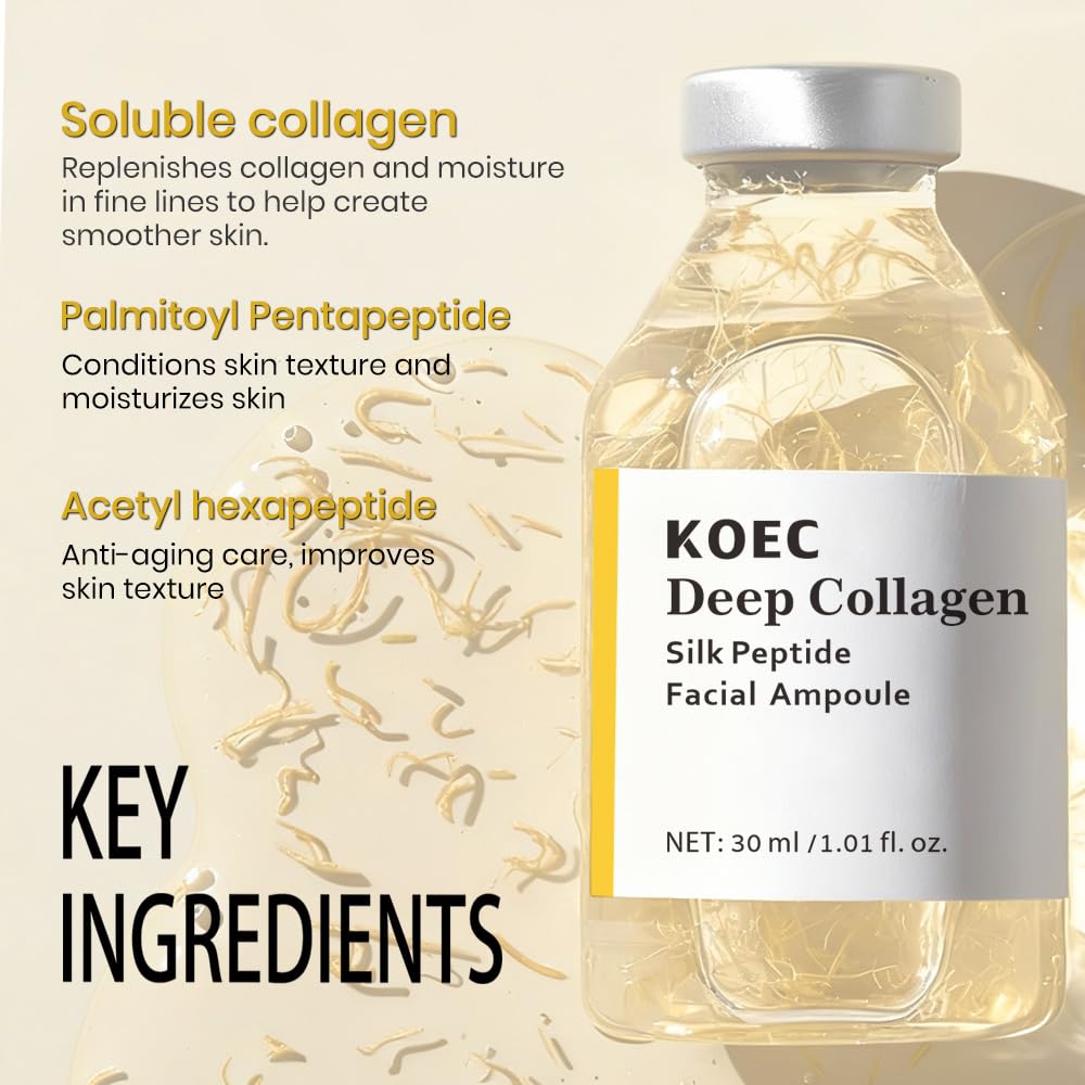 KOEC 2PCS Deep Collagen Silk Ampoule Set – Hydration & Firming Serum