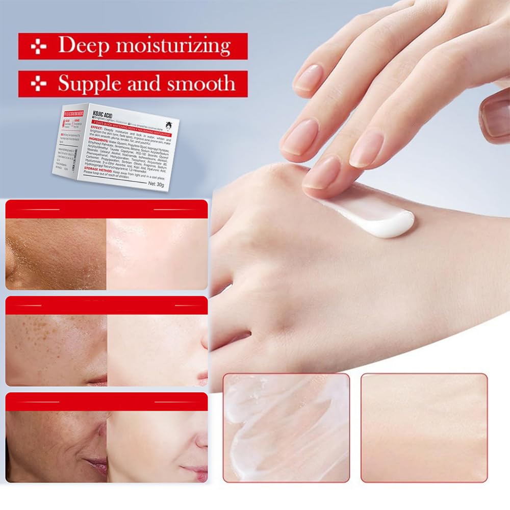 Kojic Acid Cream + Hyaluronic Gel for Dark Spots – Face & Body