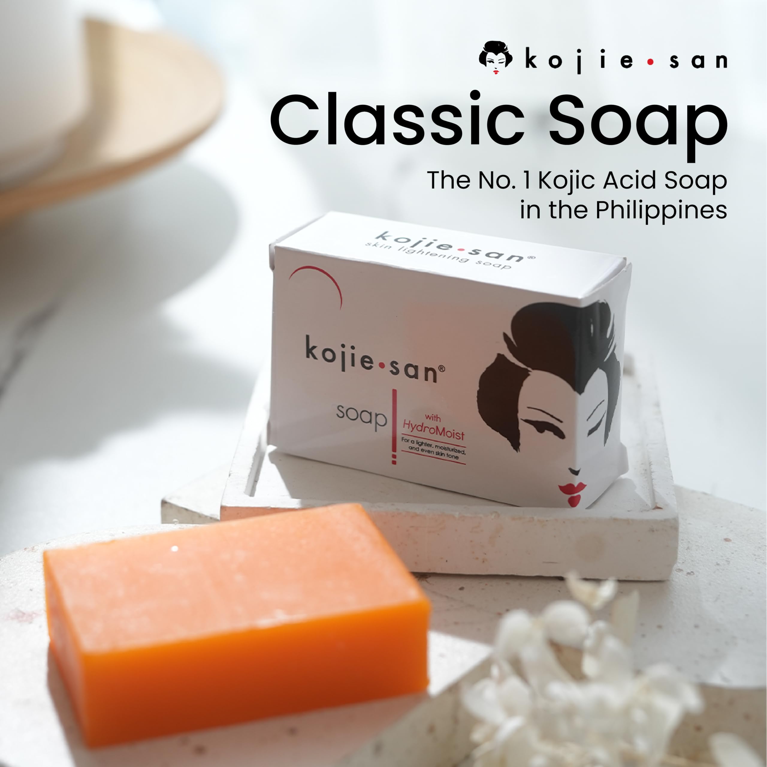 Kojie San Skin Brightening Soap Bundle Pack | Original Kojic Acid, Coconut & Tea Tree Oil, 65g x 24 Bars
