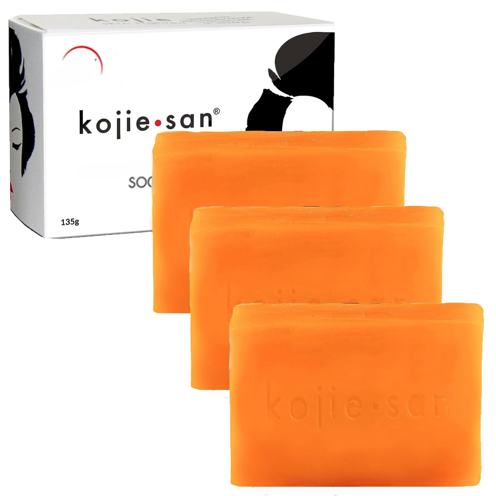 Kojie San Skin Brightening Soap – Kojic Acid Bars with Coconut & Tea Tree (135g x 3)