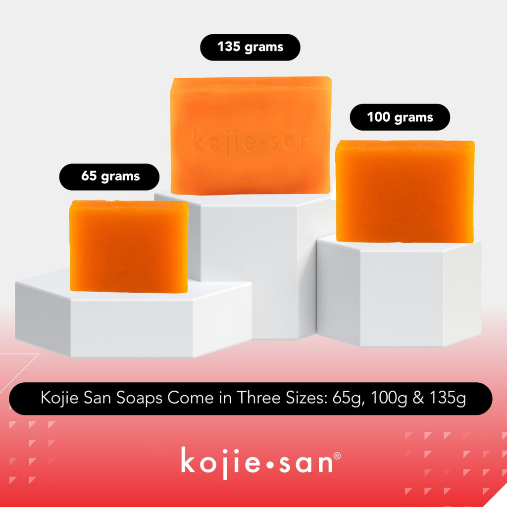 Kojie San Skin Soap - Original Kojic Acid Bar with Coconut & Tea Tree Oil – 6 x 65g Bars