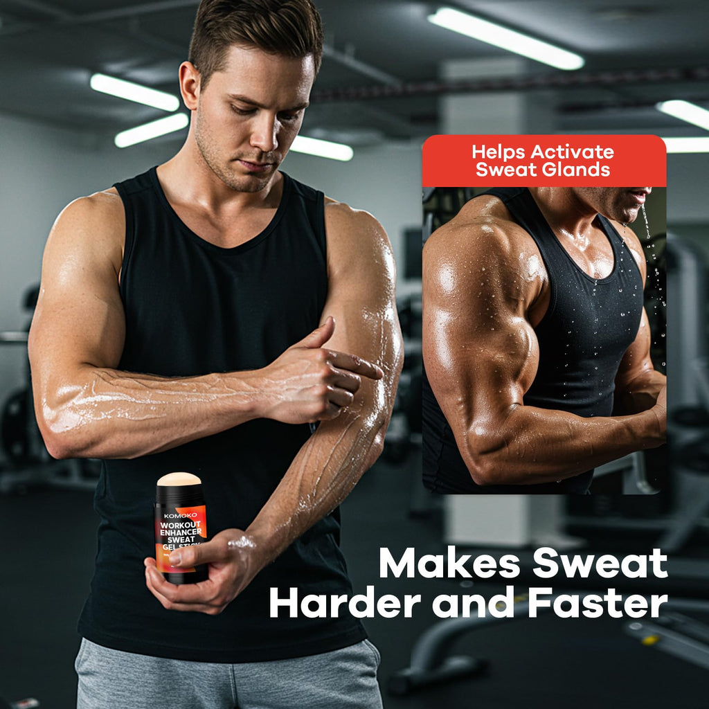 Komoko Fat Burning Sweat Gel Stick – Pre-Workout Sweat Enhancer (3.5 oz)