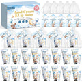 KONEUK 50 Pack Lip Balm & Hand Cream Bulk Gift Sets for Baby & Bridal Showers (Bear Theme)