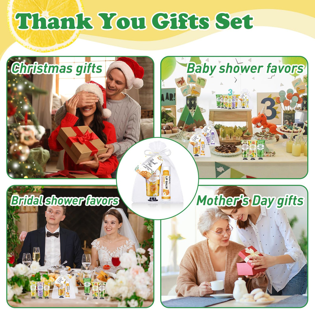 KONEUK 36-Pack Hand Cream & Lip Balm Bulk Sets – Valentine’s Day Gifts for Her