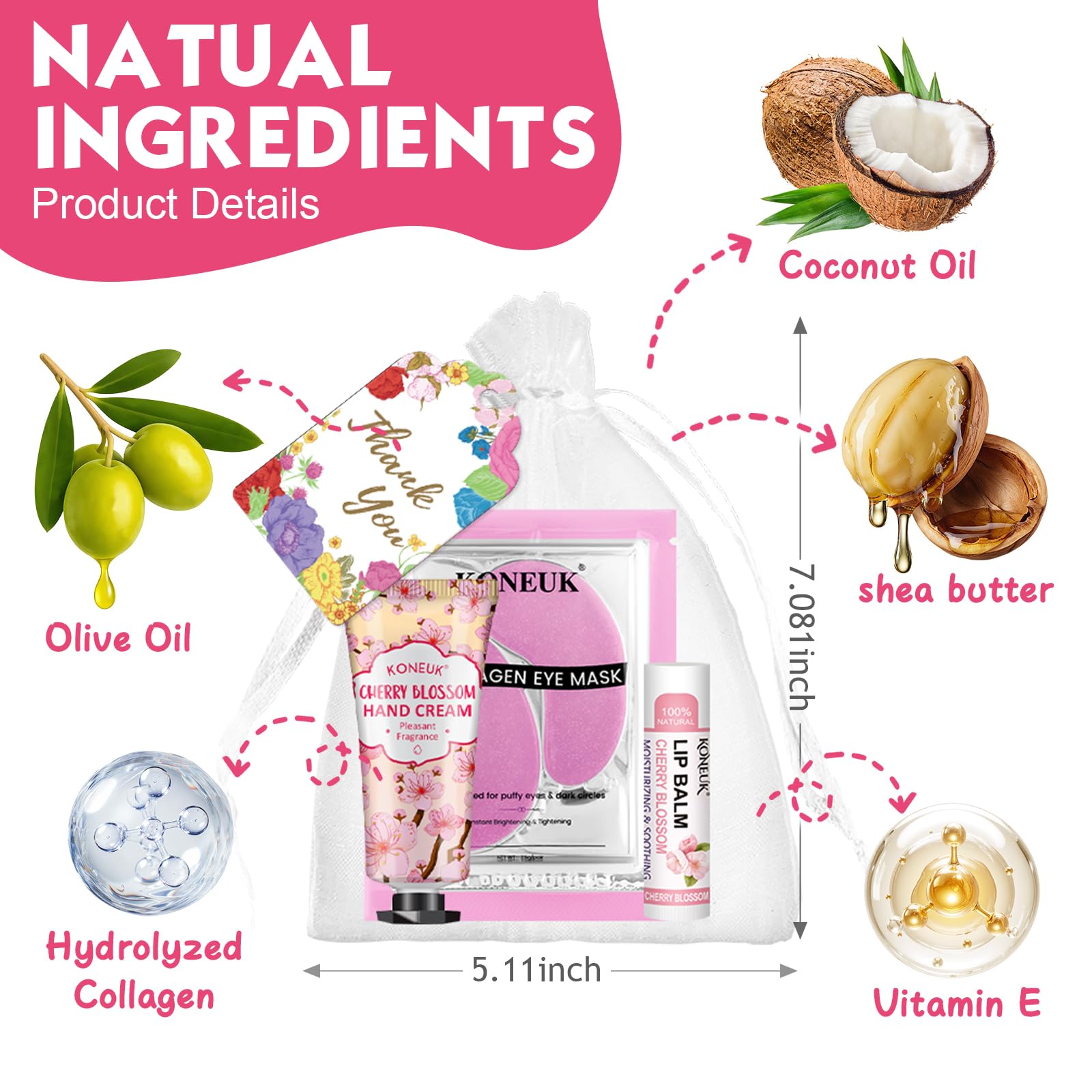 KONEUK 84-Piece Gift Set for Women & Teens | Eye Patches, Lip Balms, Hand Creams, Party Favors
