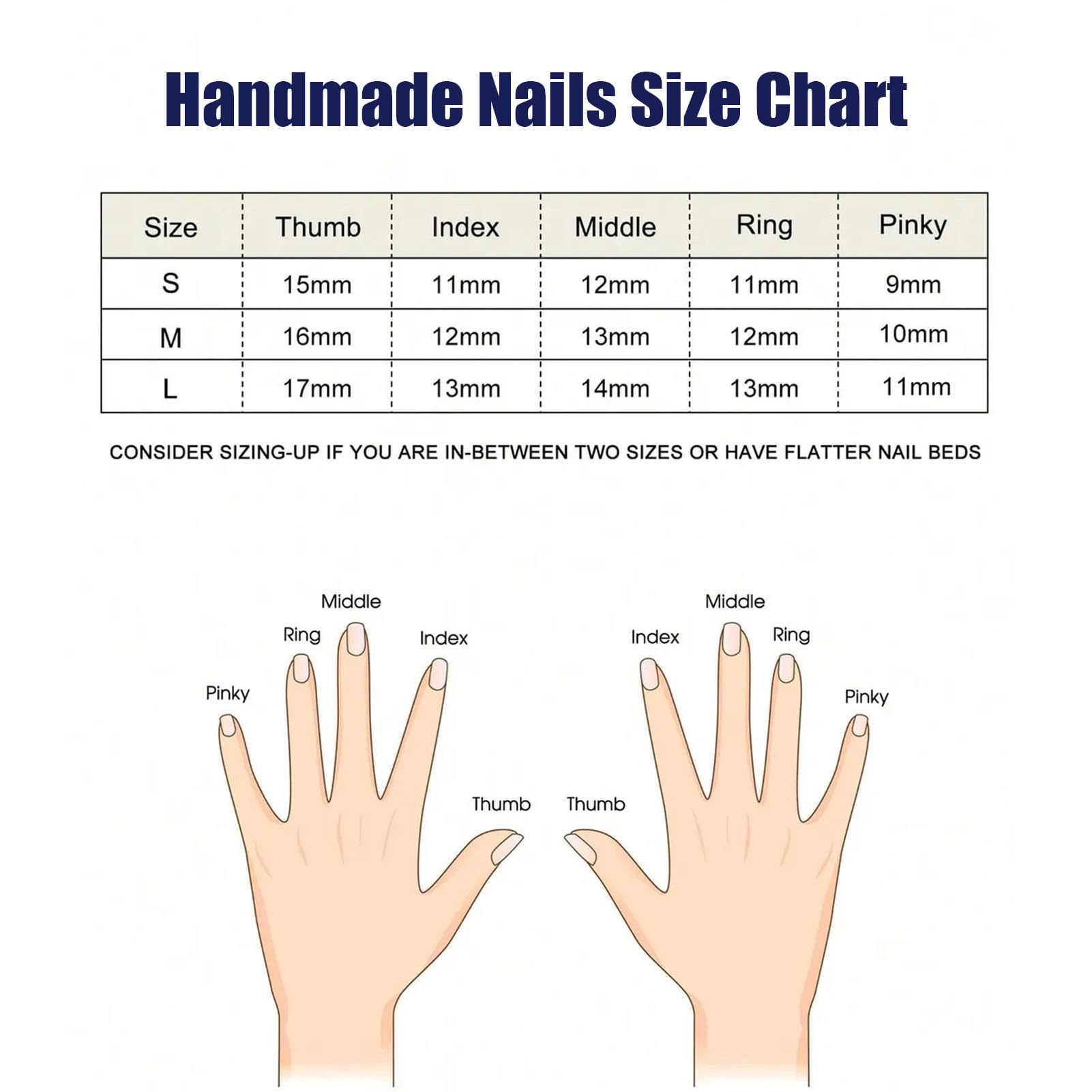 koopnati Handmade Press On Nails - Short Almond Pink with 3D Design - Home Manicure Kit