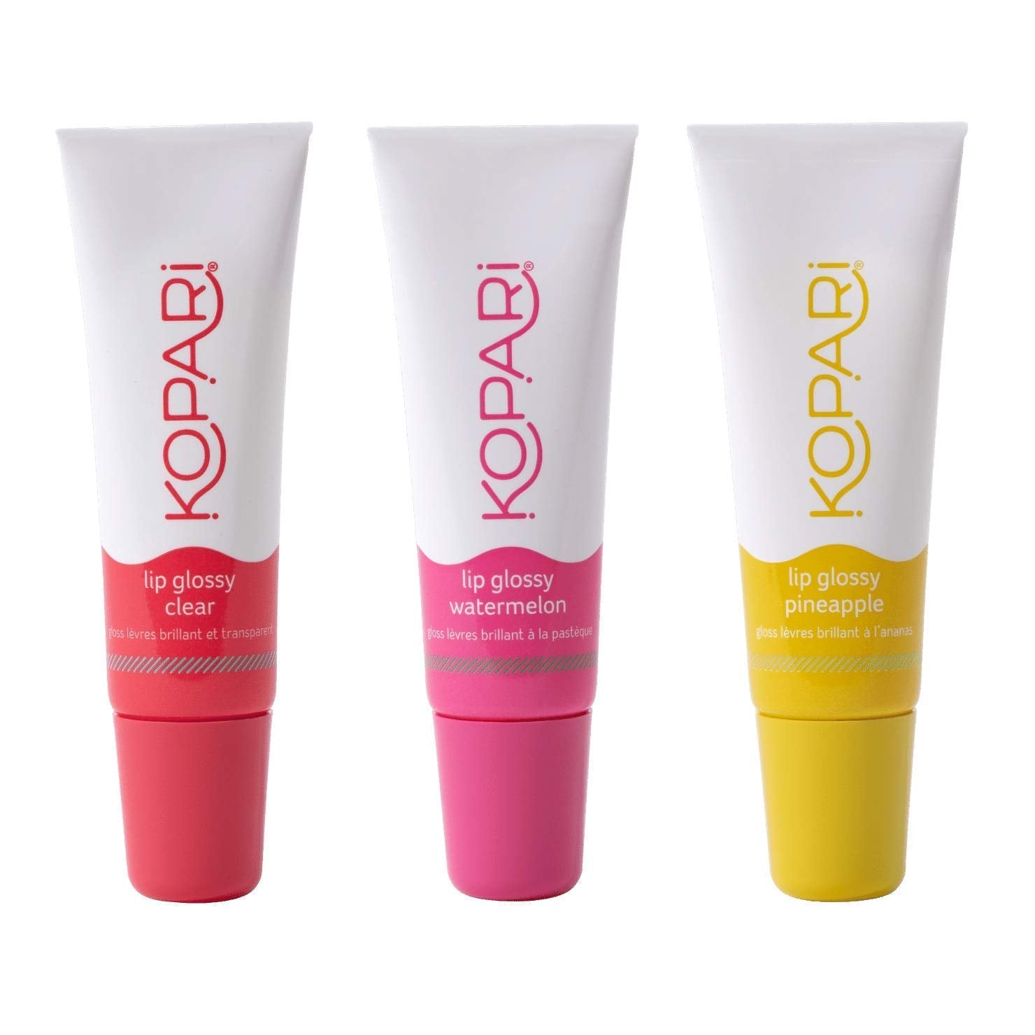 Kopari Coconut Lip Glossy (Pack of 3) – Ultra Hydrating Clear Lip Gloss with Coconut & Vanilla