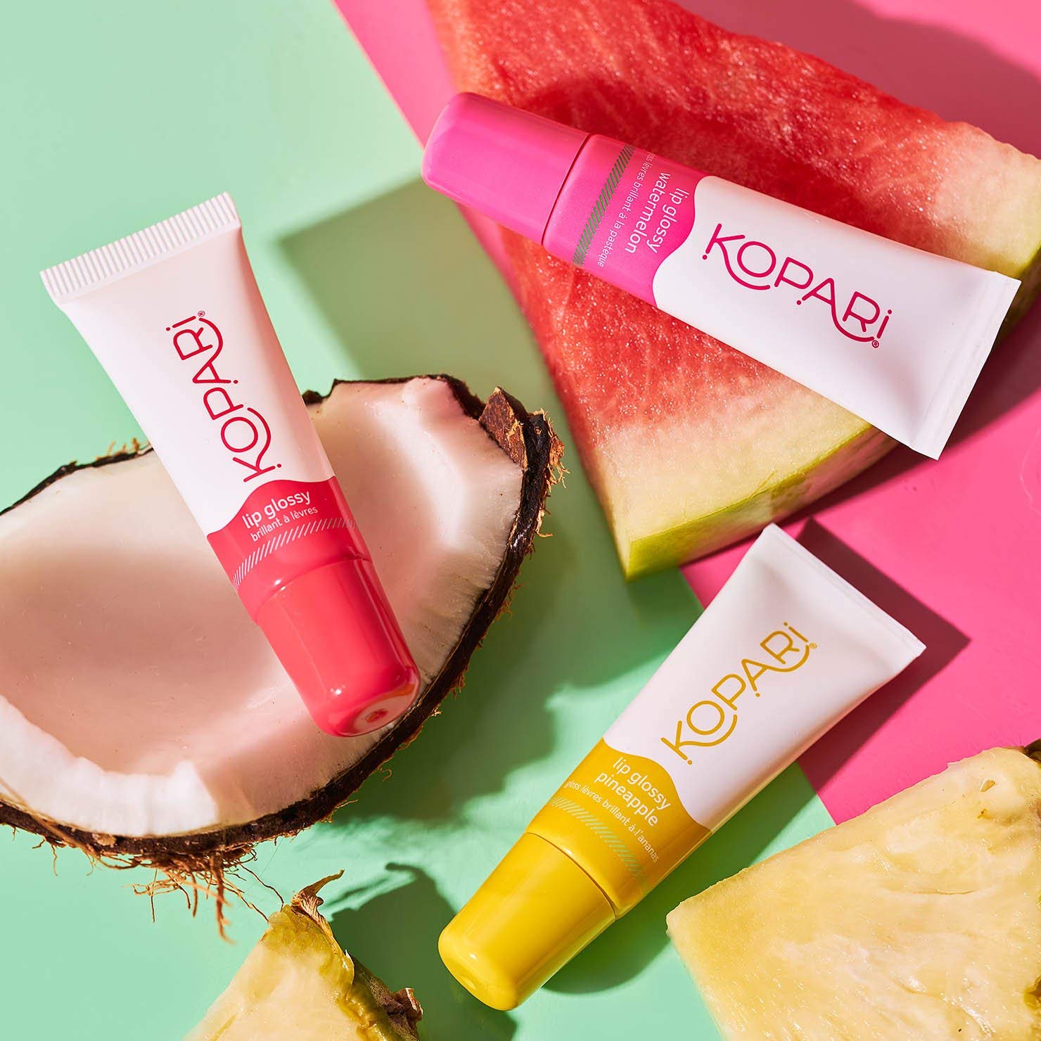 Kopari Coconut Lip Glossy (Pack of 3) – Ultra Hydrating Clear Lip Gloss with Coconut & Vanilla