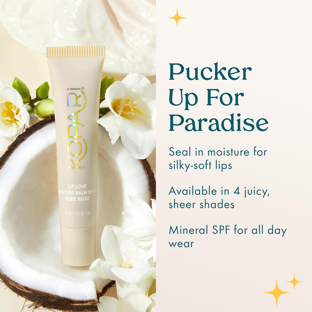 Kopari Lip Love SPF 30 Nude Beige – Mineral Zinc Lip Sunscreen & Hydration