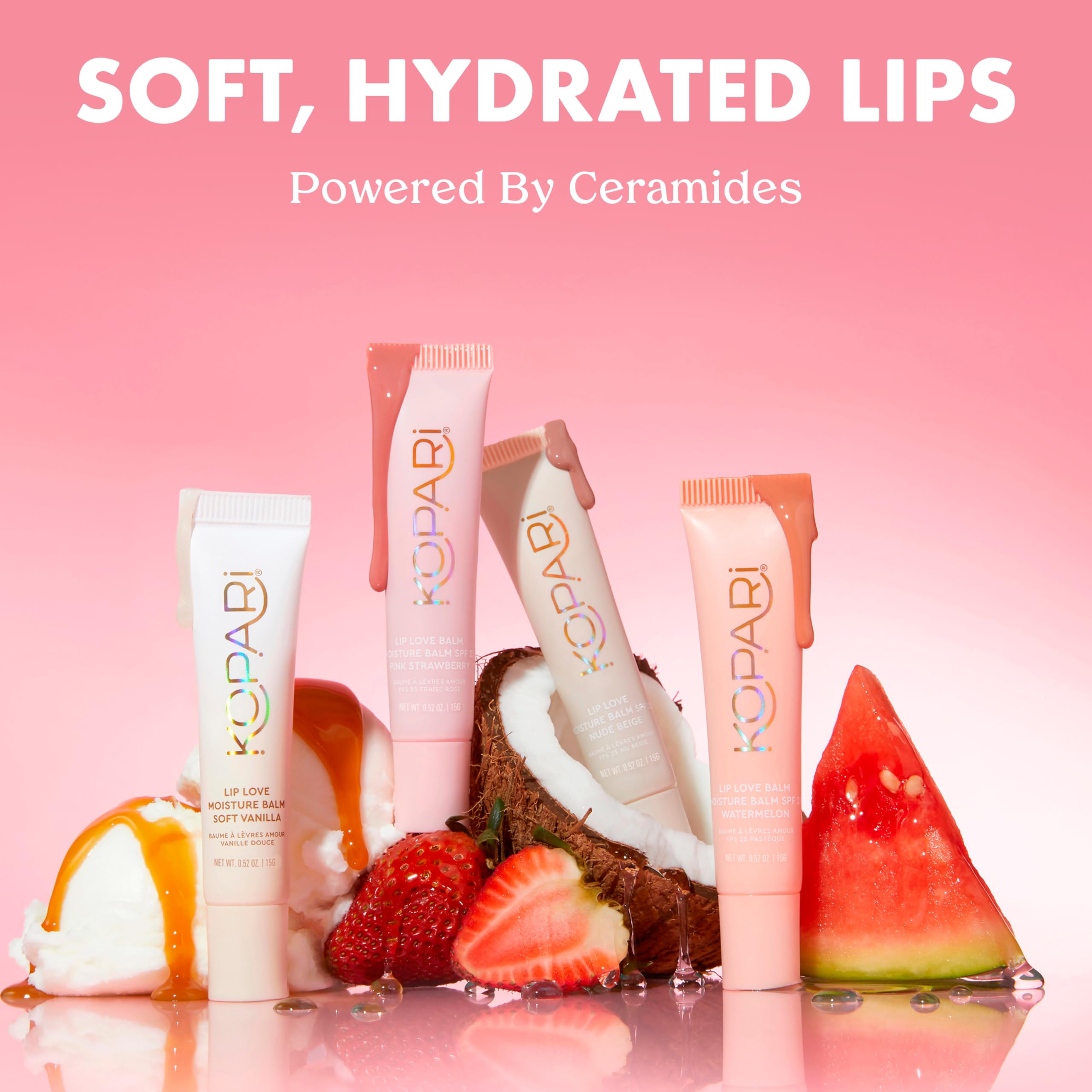 Kopari Lip Love Moisture Balm SPF 30 Watermelon – Tinted Mineral Lip Sunscreen