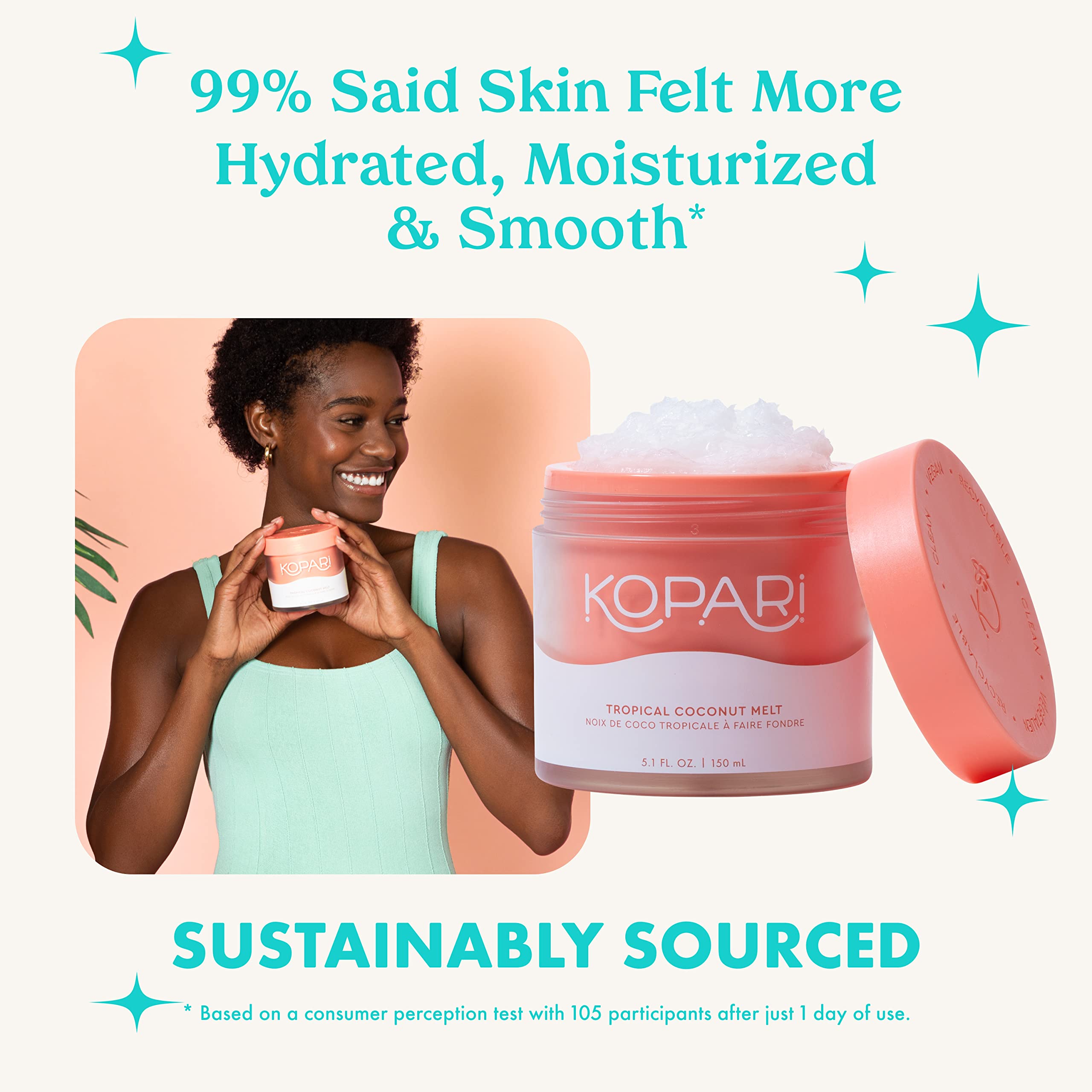 Kopari Organic Tropical Coconut Melt – 100% Unrefined Coconut Oil for Skin, Hair & Body | 5 oz