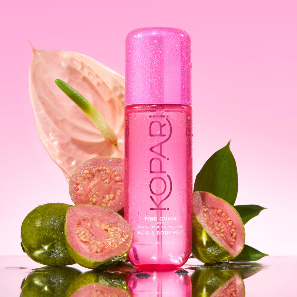 Kopari Pink Guava Hair & Body Mist – Tropical Guava, Mango & Mandarin (4 oz)