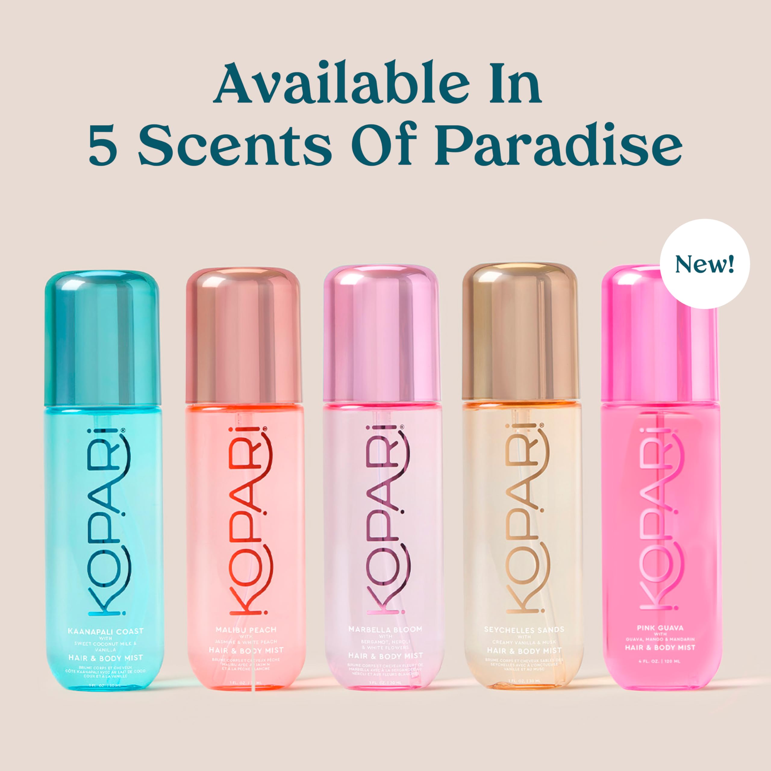 Kopari Pink Guava Hair & Body Mist – Tropical Guava, Mango & Mandarin (4 oz)