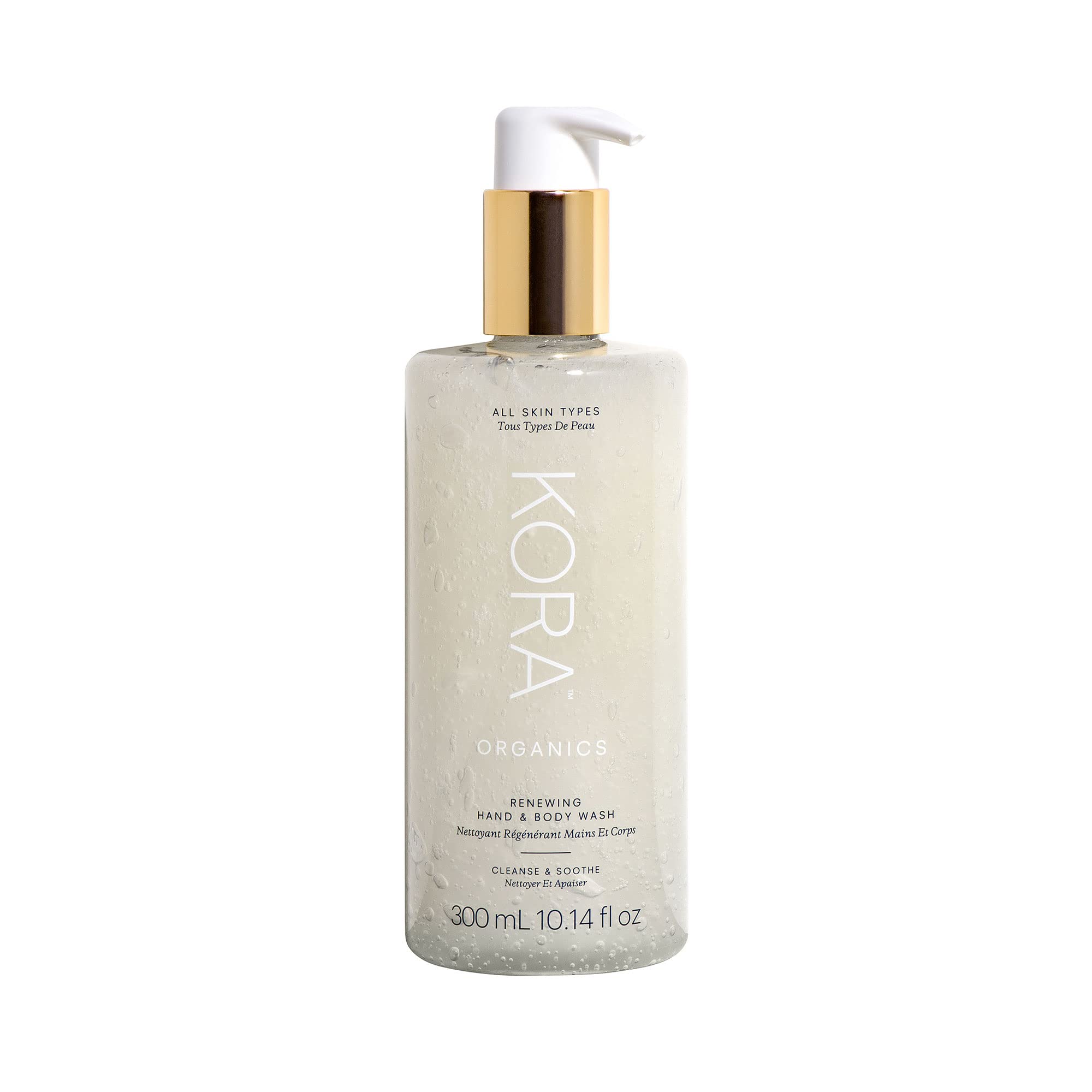 KORA Organics Renewing Hand & Body Wash | Certified Organic, Cruelty-Free, 10.14 oz