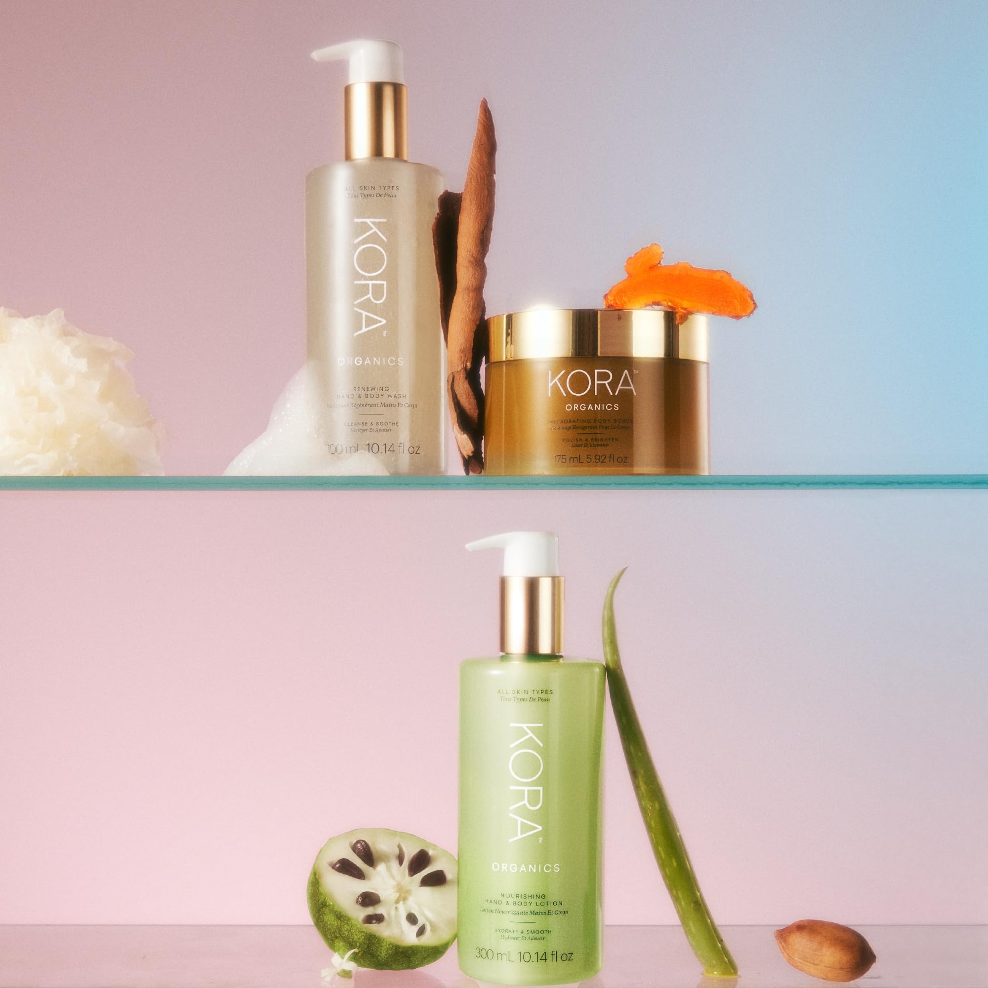 KORA Organics Renewing Hand & Body Wash | Certified Organic, Cruelty-Free, 10.14 oz
