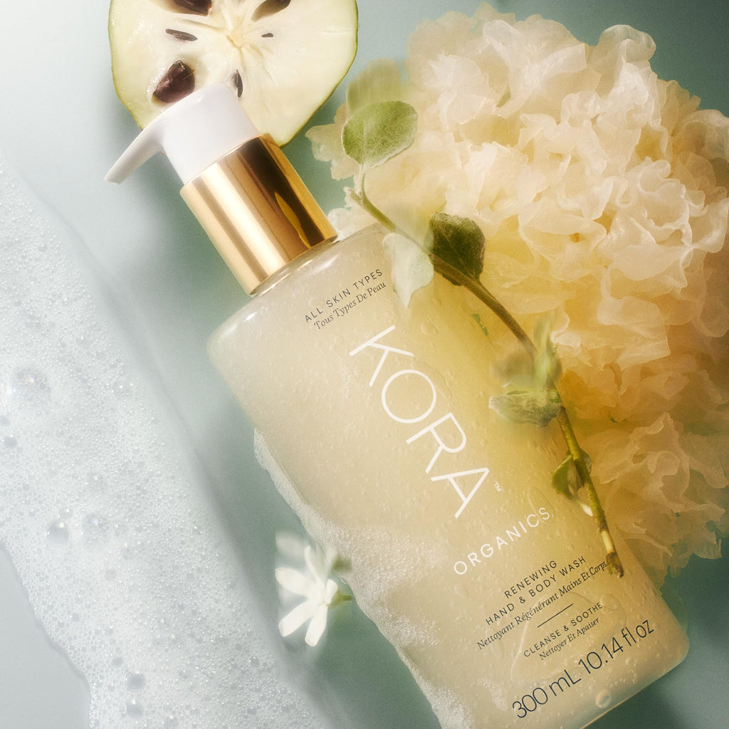 KORA Organics Renewing Hand & Body Wash | Certified Organic, Cruelty-Free, 10.14 oz