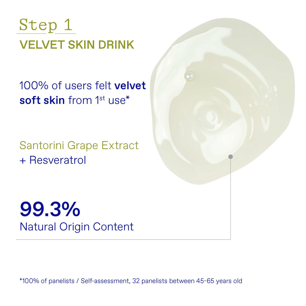 KORRES Santorini Grape Velvet Skin Drink Set – 2-Step Hydration & Pore Refinement