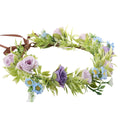 KorViSHOW Rose Flower Crown for Women - Purple Fairy Headband for Weddings & Festivals