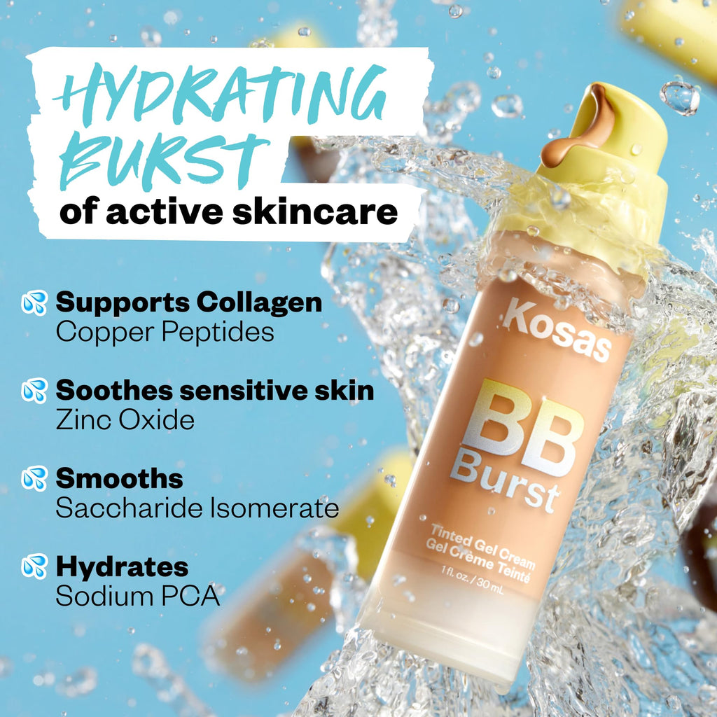 Kosas BB Burst Tinted Face Gel Cream – Buildable Coverage, Hydration & Skin-Supporting Actives