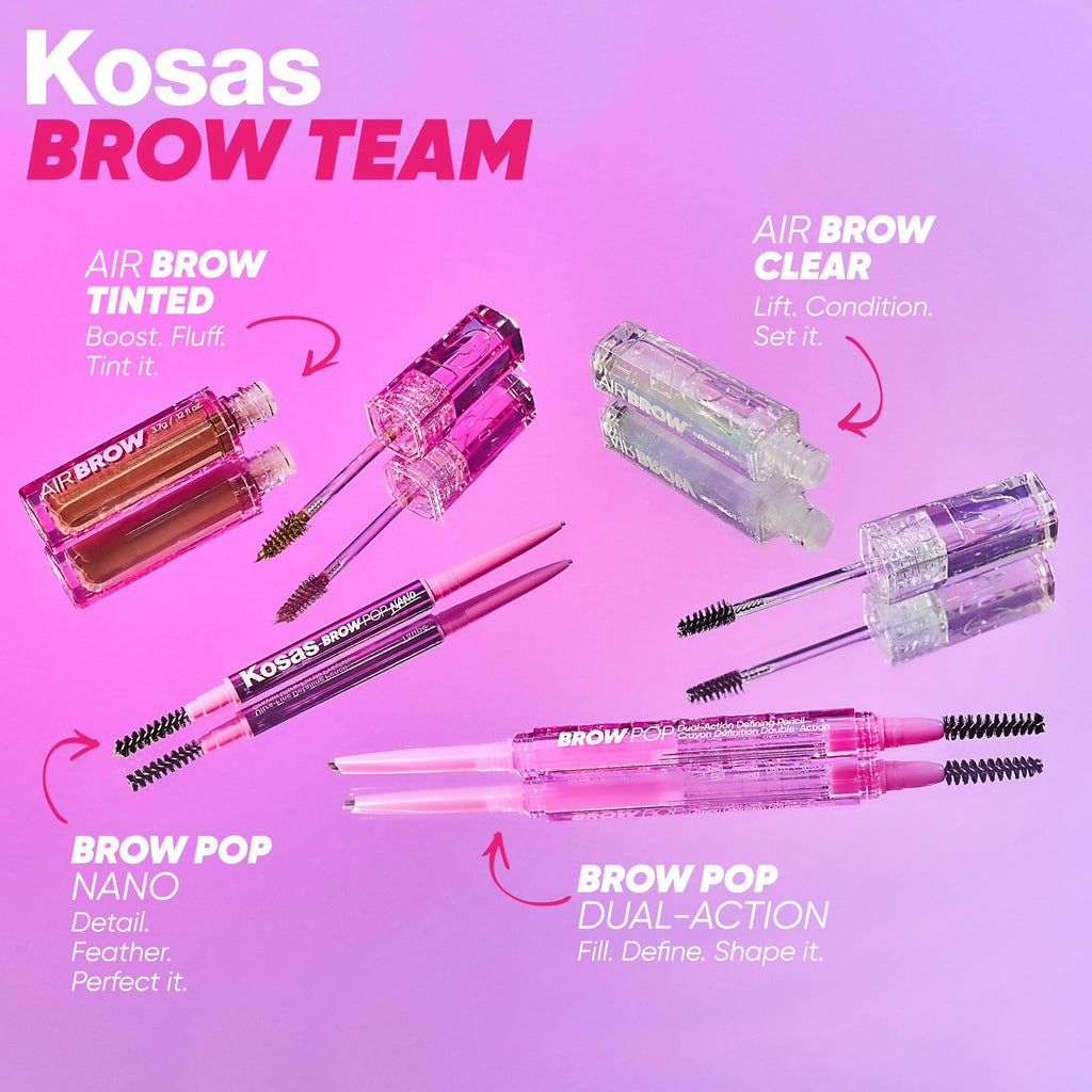Kosas Brow Pop Nano 1mm Brow Pencil – Ultra-Fine, Natural Feathery Brows (Hypoallergenic)