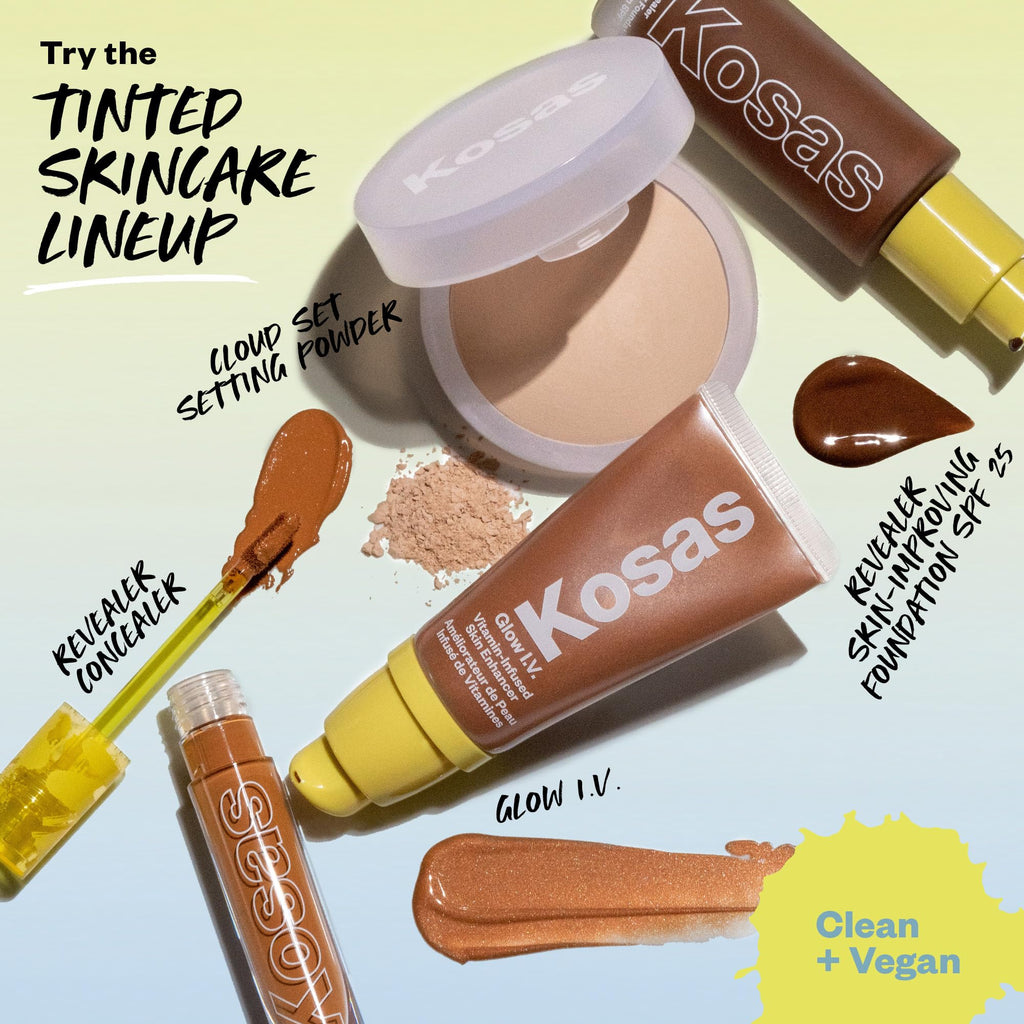 Kosas Glow I.V. Vitamin-Infused Skin Enhancer – Tinted Highlighter for Healthy Glow | Energize