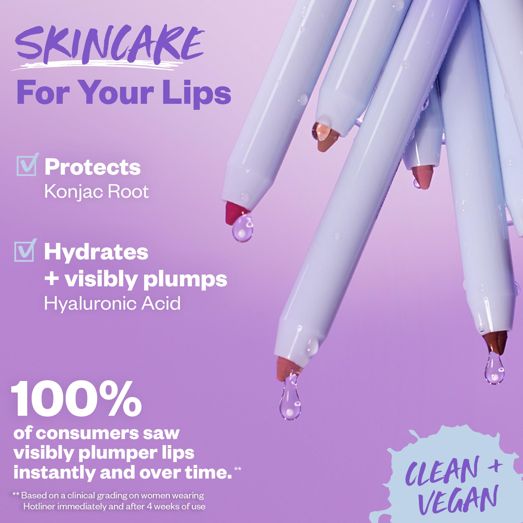 Kosas Hotliner Retractable Lip Liner with Built-In Sharpener & Brush | Hydrating, Long-Lasting Color