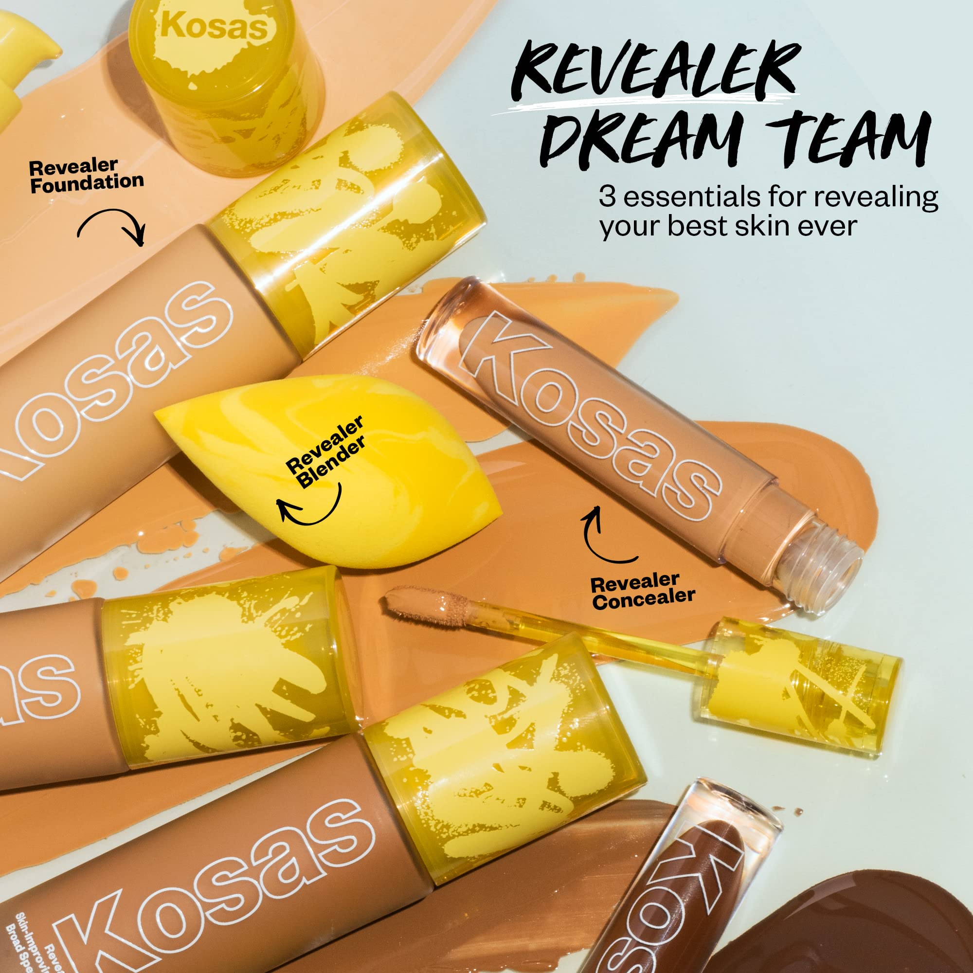 Kosas Revealer Foundation SPF 25 – Hydrate, Brighten, Plump, Protect | Medium Warm 240