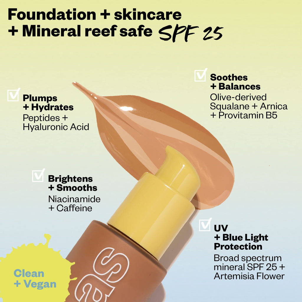 Kosas Revealer Foundation SPF 25 – Hydrate, Brighten, Soothe | Light+ Neutral Olive 160