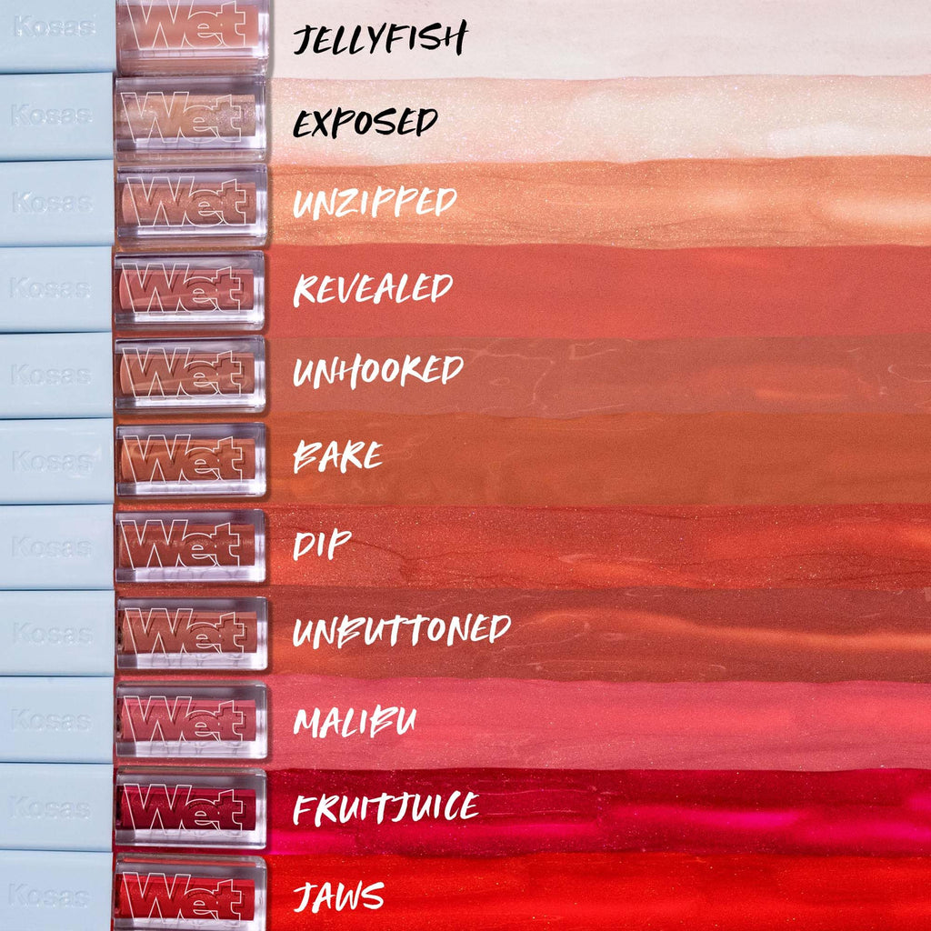 Kosas Wet Lip Oil Gloss – Hydrating Lip Plump with Hyaluronic Acid & Peptides