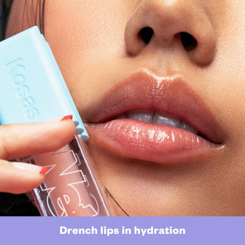 Kosas Wet Lip Oil Gloss – Hydrating Lip Plump with Hyaluronic Acid & Peptides