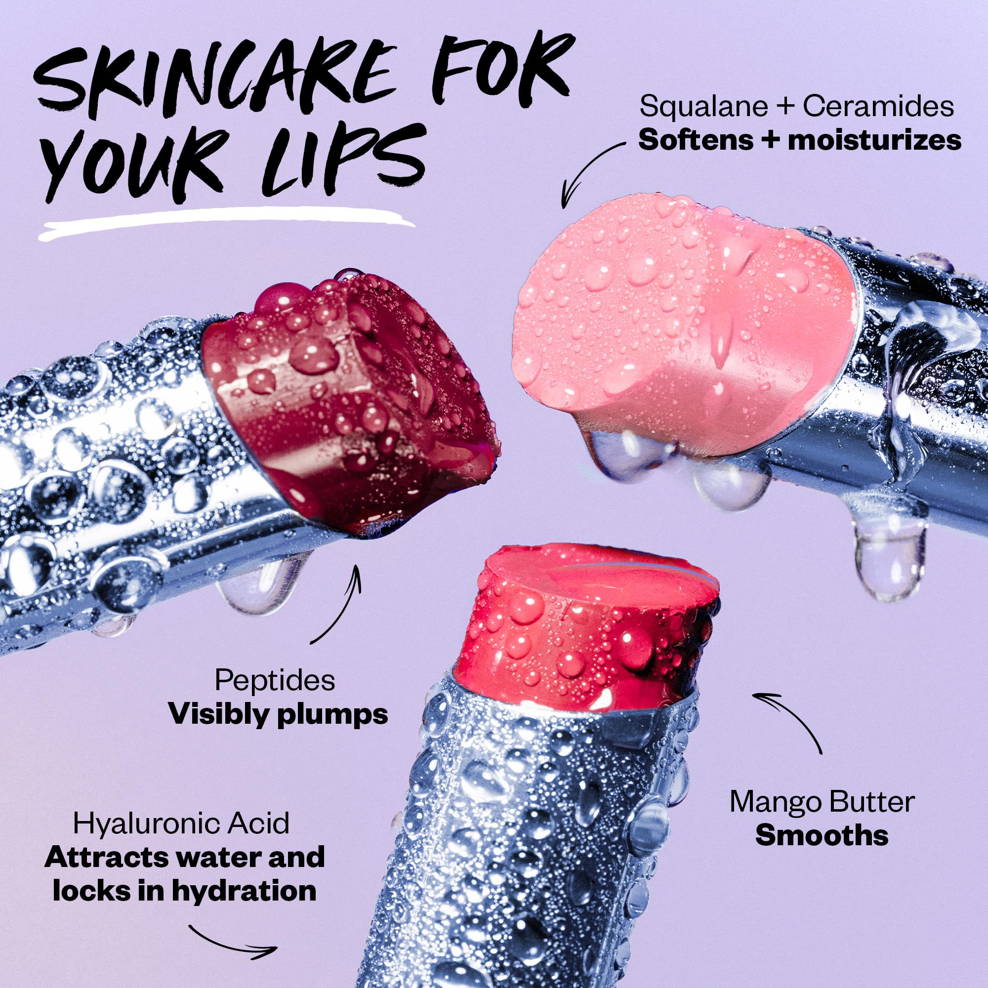 Kosas Wet Stick Moisturizing Shiny Sheer Lipstick with Ceramides, Hyaluronic Acid, Peptides, and Mango Butter – Skinny Dip