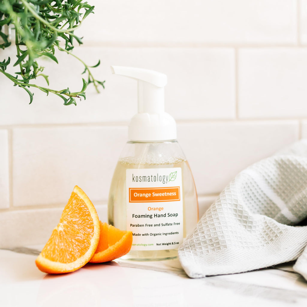 Kosmatology Orange Sweetness Organic Foaming Hand Soap | Moisturizing Hand Wash with Essential Oils