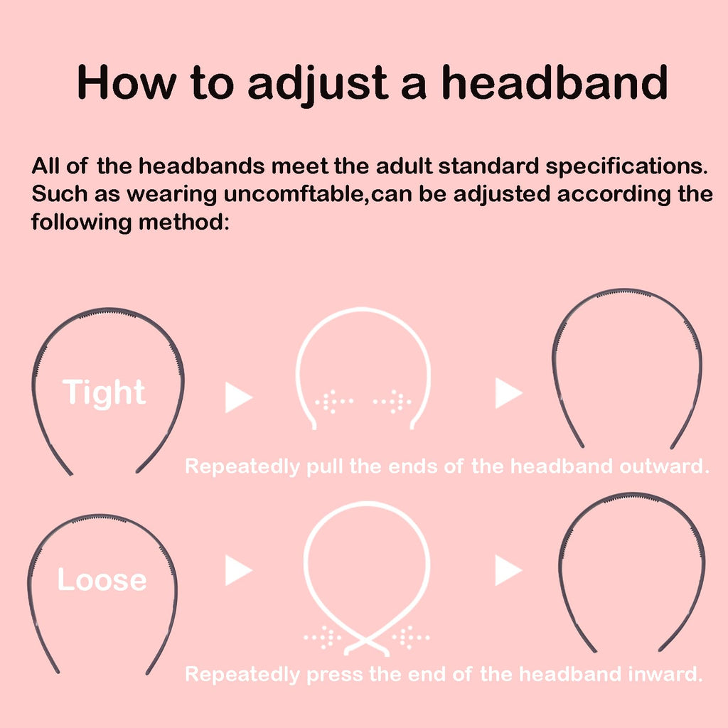 KOVOLITU 6 Pack Headbands for Glasses – Flexible No-Pressure Hairbands with Teeth, Matte Finish