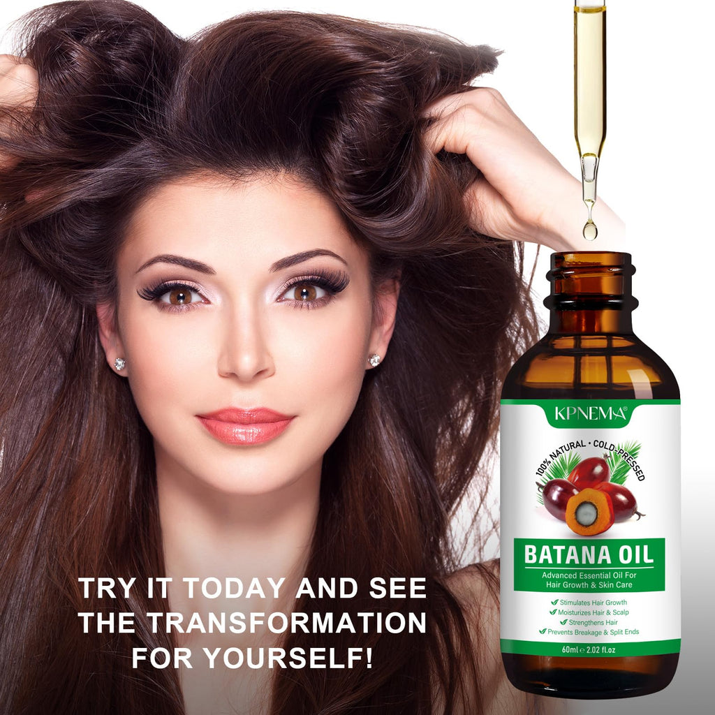 KPNEMA Batana Oil for Hair Growth – 2 Pack, 100% Pure Organic Hair & Skin Care